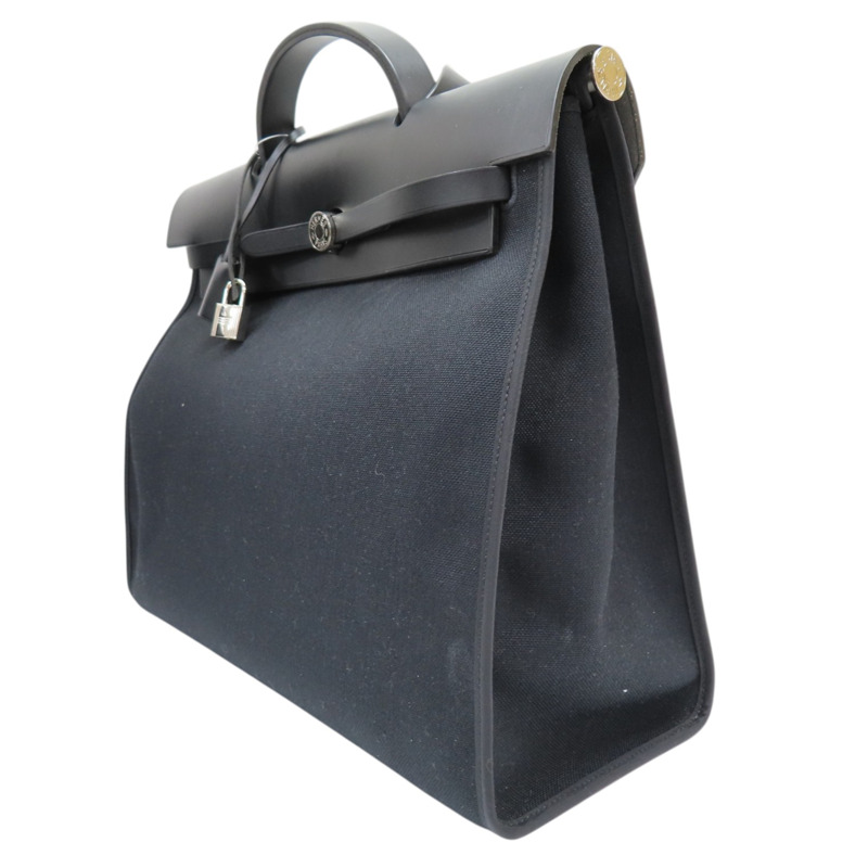 黑色 帆布 Her Bag 36 肩背包 D刻【HERMES 愛馬仕】-2
