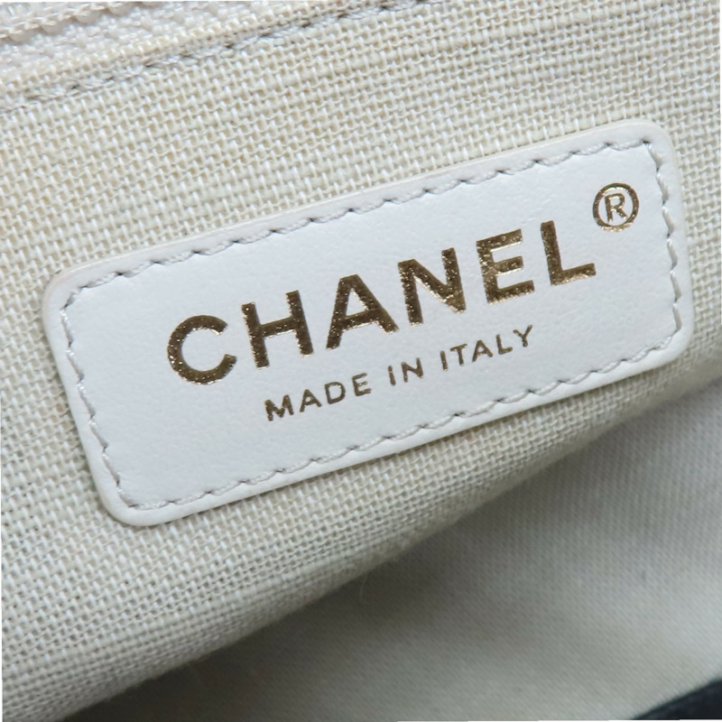 黑色 帆布 Deauville 沙灘包 手提包 AS3257【CHANEL 香奈兒】 AS3257-9