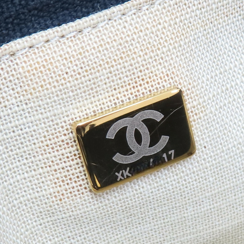 黑色 帆布 Deauville 沙灘包 手提包 AS3257【CHANEL 香奈兒】 AS3257-10