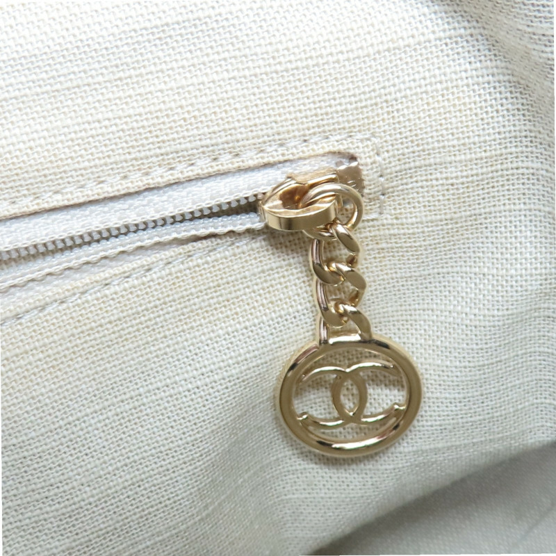 黑色 帆布 Deauville 沙灘包 手提包 AS3257【CHANEL 香奈兒】 AS3257-11