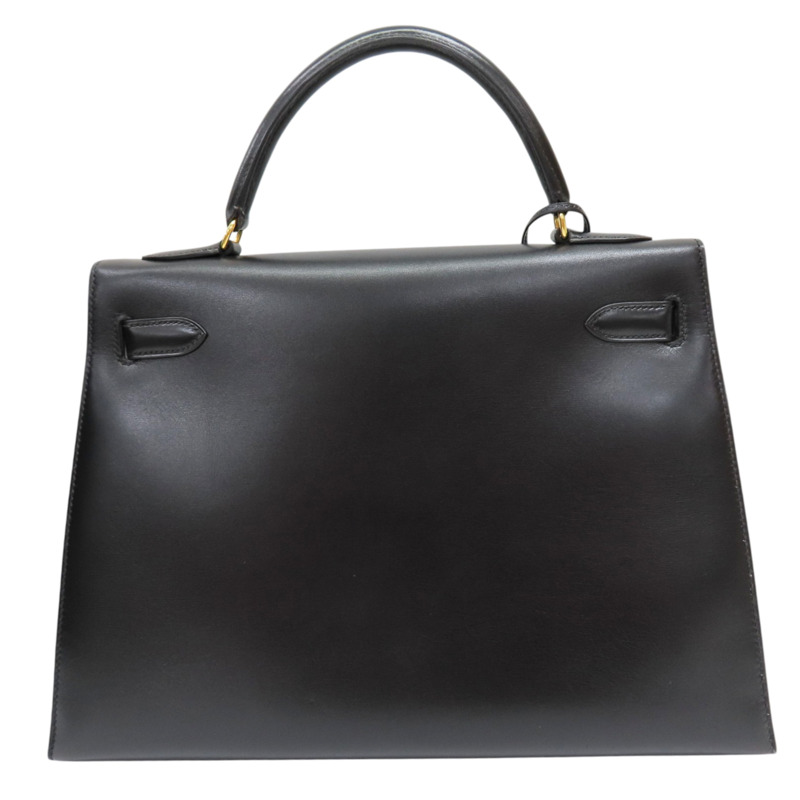 黑色 BOX牛皮 Kelly 32 凱莉包 兩用包 〇V刻 金釦【HERMES 愛馬仕】-1