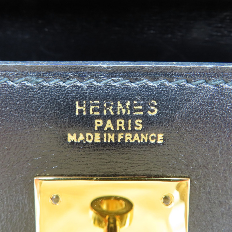 黑色 BOX牛皮 Kelly 32 凱莉包 兩用包 〇V刻 金釦【HERMES 愛馬仕】-5