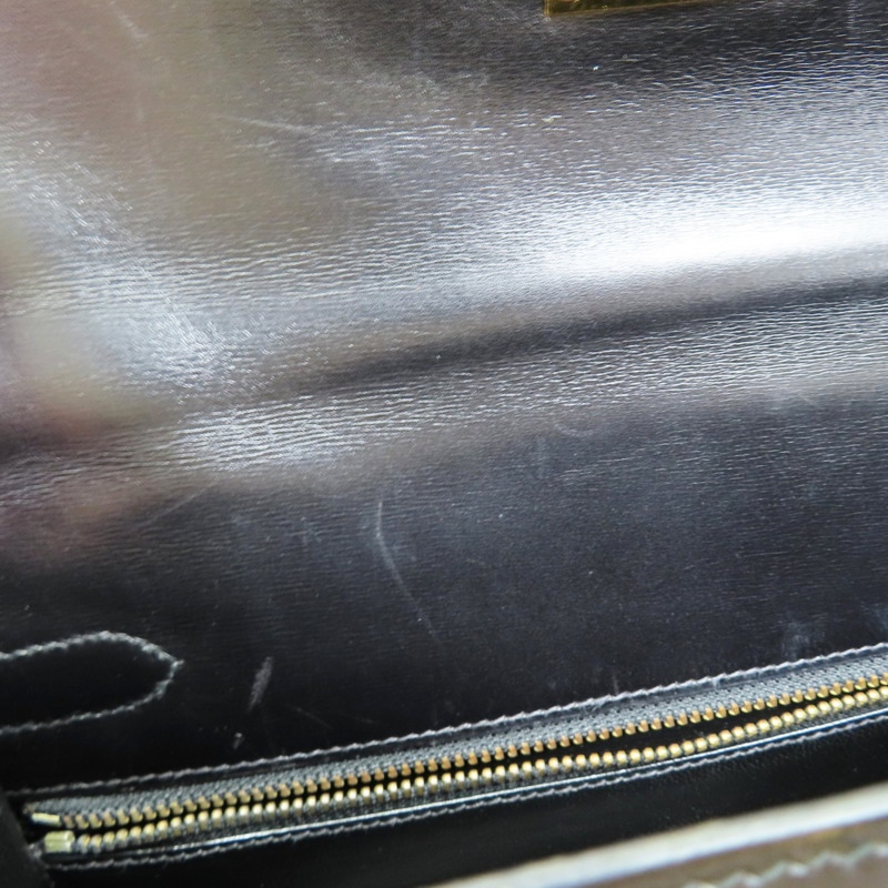 黑色 BOX牛皮 Kelly 32 凱莉包 兩用包 〇V刻 金釦【HERMES 愛馬仕】-14