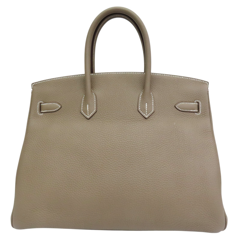 大象灰 Clemance牛皮 Birkin 35 柏金包 手提包 □P刻 銀扣【HERMES 愛馬仕】-1