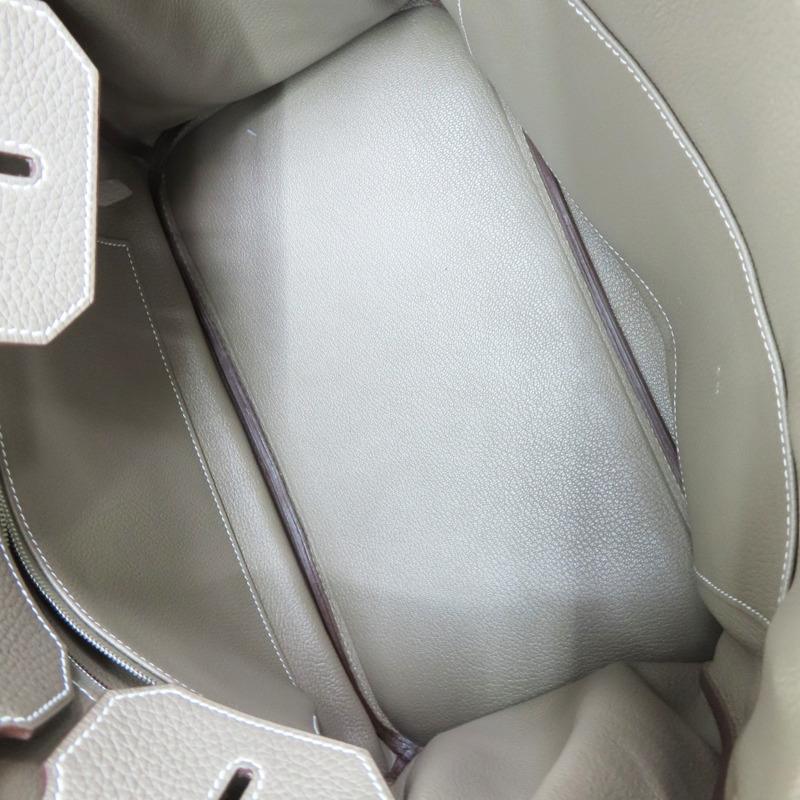 大象灰 Clemance牛皮 Birkin 35 柏金包 手提包 □P刻 銀扣【HERMES 愛馬仕】-4