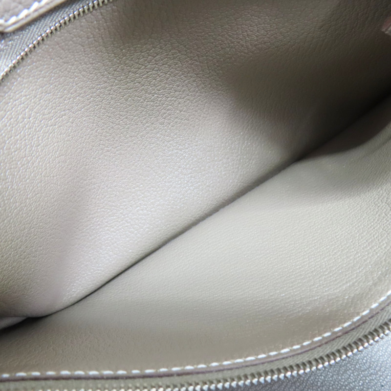 大象灰 Clemance牛皮 Birkin 35 柏金包 手提包 □P刻 銀扣【HERMES 愛馬仕】-5