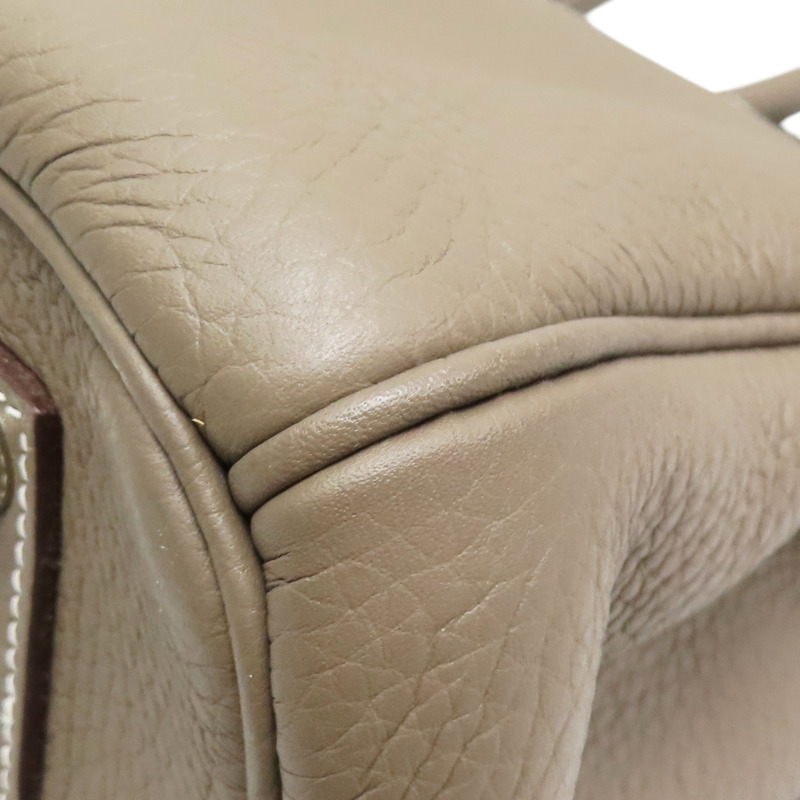 大象灰 Clemance牛皮 Birkin 35 柏金包 手提包 □P刻 銀扣【HERMES 愛馬仕】-11