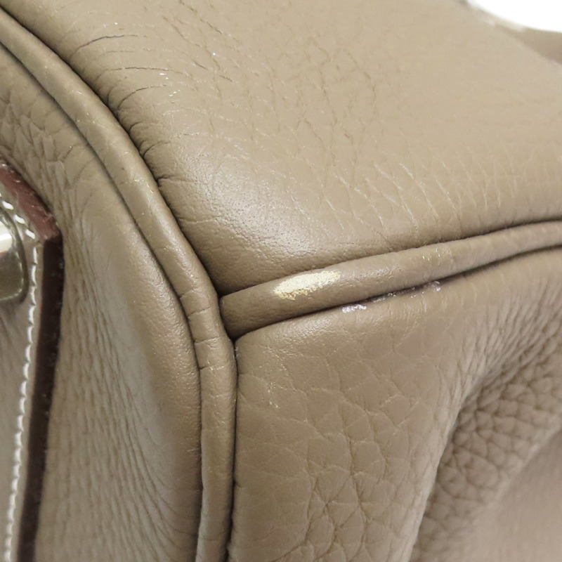 大象灰 Clemance牛皮 Birkin 35 柏金包 手提包 □P刻 銀扣【HERMES 愛馬仕】-13