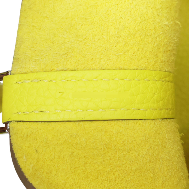 檸檬黃 TC牛皮 Picotin Lock 18 手提包 Z刻 銀釦【HERMES 愛馬仕】-6