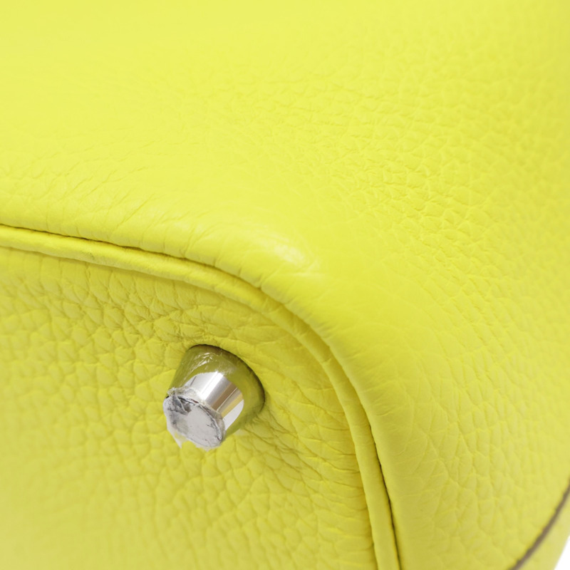 檸檬黃 TC牛皮 Picotin Lock 18 手提包 Z刻 銀釦【HERMES 愛馬仕】-9