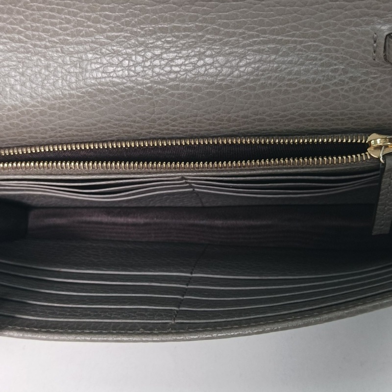 GUCCI InterlockWoc19灰色牛皮金扣肩背包-5