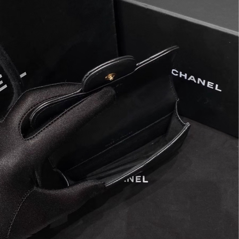 【全新 ✨ 全網最低價】 香奈兒Chanel 黑金 羊皮 mini 手柄 小小廢包 王心凌同款（下單前先詢問庫存❗️）-6