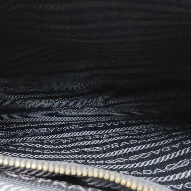 PRADA 藍色尼龍三角標單肩斜跨包-5