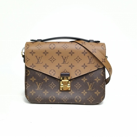 LOUIS VUITTON MetisPochette郵差包拼色PVC金扣2016老花肩背包