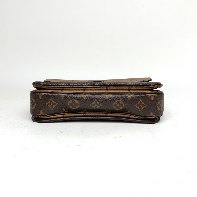 LOUIS VUITTON MetisPochette郵差包拼色PVC金扣2016老花肩背包-3