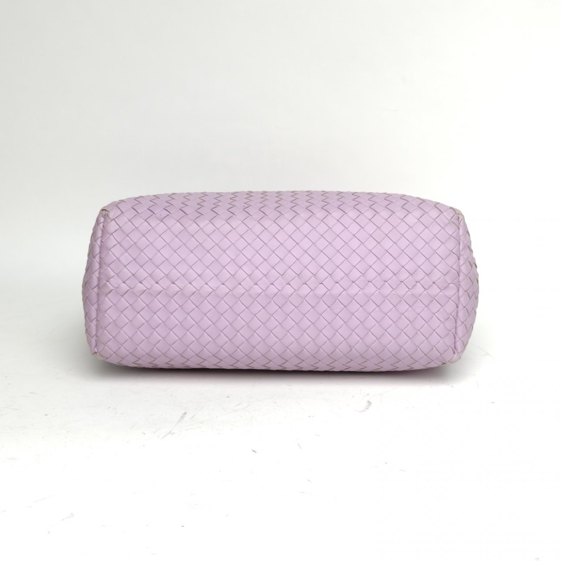 BOTTEGA VENETA 紫色羊皮經典編織單肩包-3