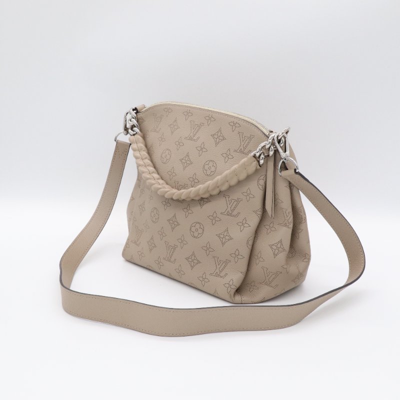 Louis Vuitton 路易威登 BABYLONE CHAIN BB MAHINA CALF SKIN  月亮女神 米灰色 牛皮 水桶包 手提包斜挎包-2