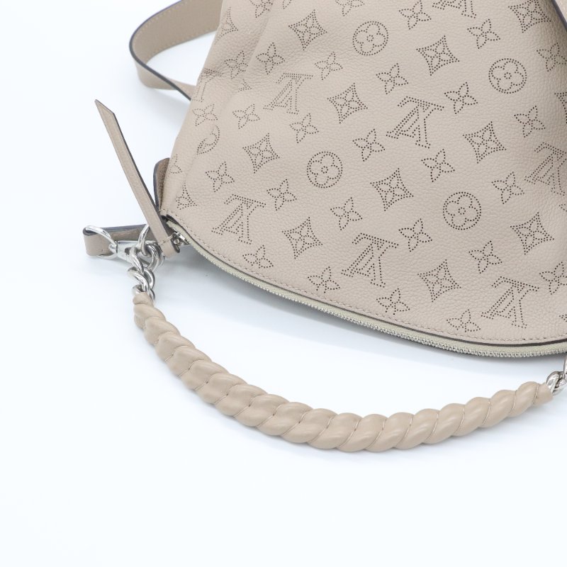 Louis Vuitton 路易威登 BABYLONE CHAIN BB MAHINA CALF SKIN  月亮女神 米灰色 牛皮 水桶包 手提包斜挎包-5