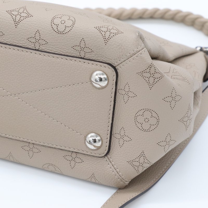 Louis Vuitton 路易威登 BABYLONE CHAIN BB MAHINA CALF SKIN  月亮女神 米灰色 牛皮 水桶包 手提包斜挎包-7