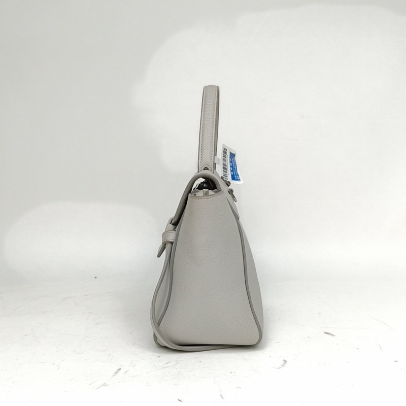 CELINE Belt鯰魚包Nano20淺灰色牛皮銀扣肩背包-1