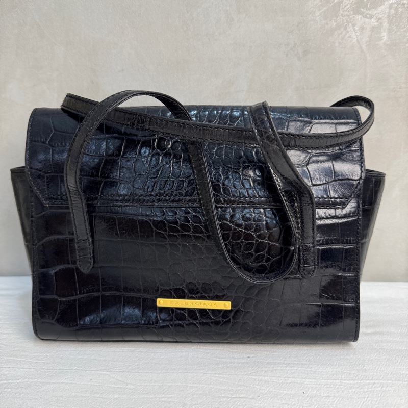 Balenciaga 經典鱷魚紋系列手提包-4