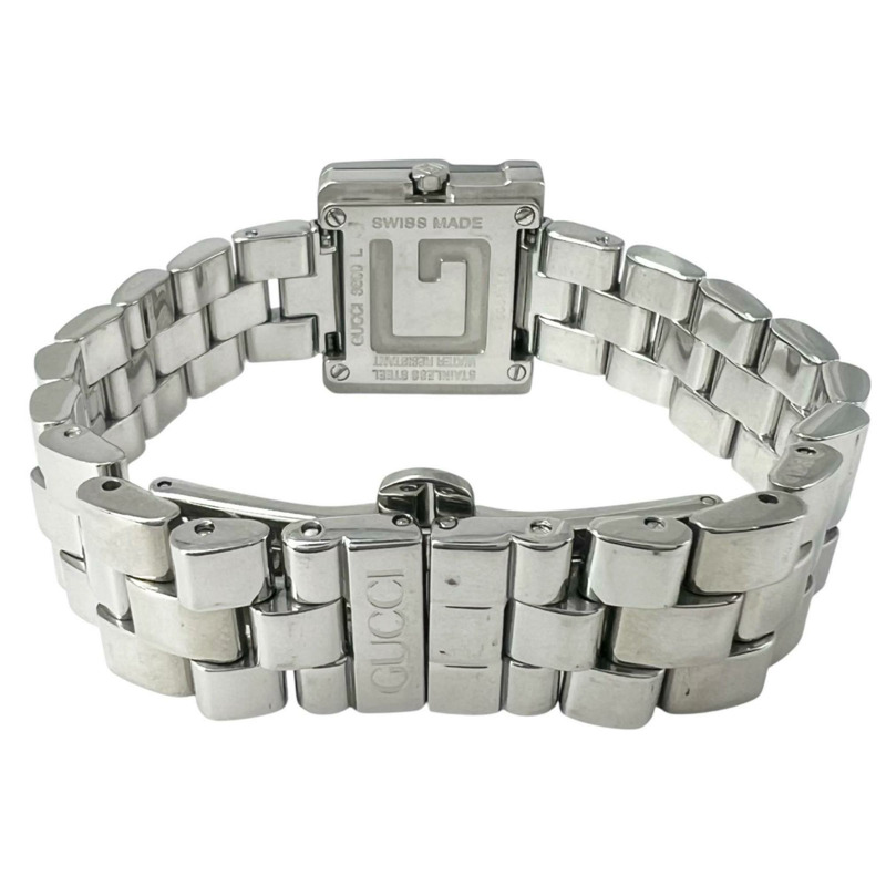 GUCCI G-Watch 3600 L 女士腕錶,不鏽鋼材質,銀色,粉米色,石英機芯,米色錶盤。-3