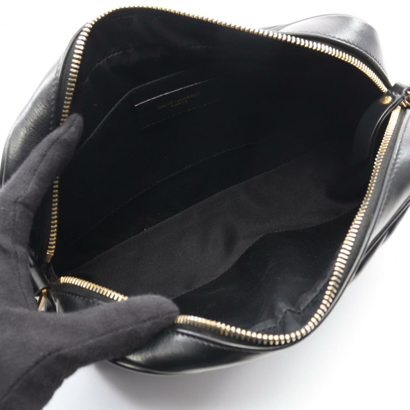 SAINT LAURENT PARIS LOU 斜背包單肩包 黑色皮革 二手 女士 YSL-2