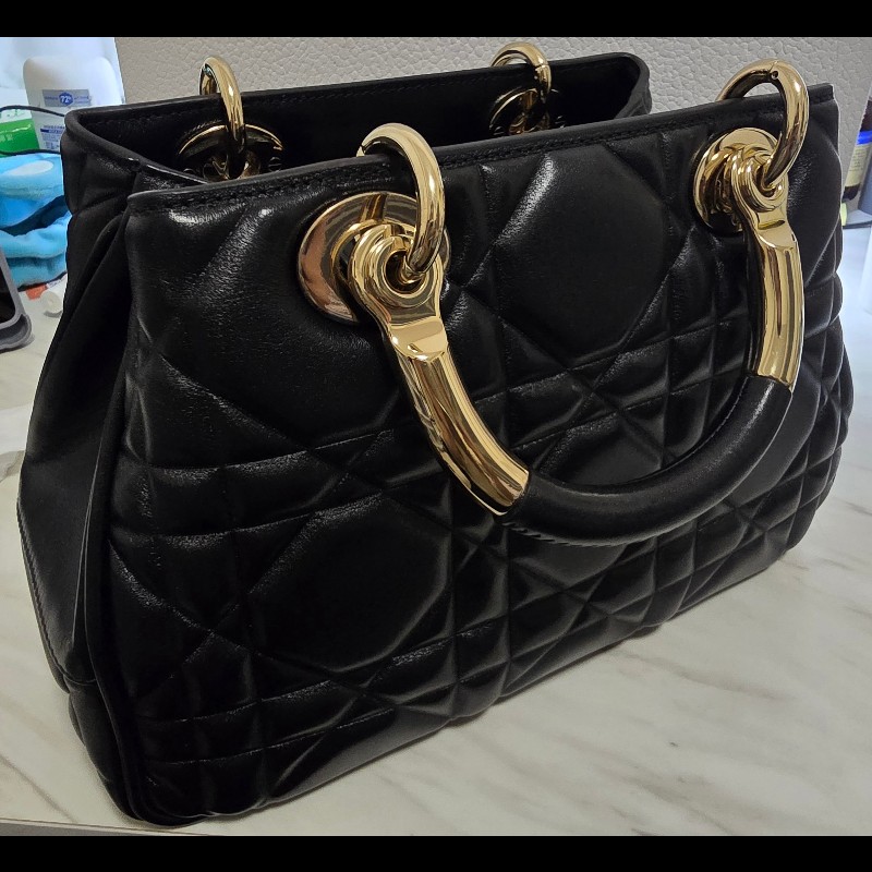 DIOR M0697 黑95.22中號（Christian Dior Lady 95.22）-13