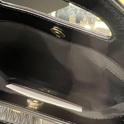 東區正精品㊣CHANEL AP3656 31 bag mini nano 全新香奈兒黑色牛皮金釦皮穿鍊菱格紋復古迷你手提斜背包 RZ6271-3