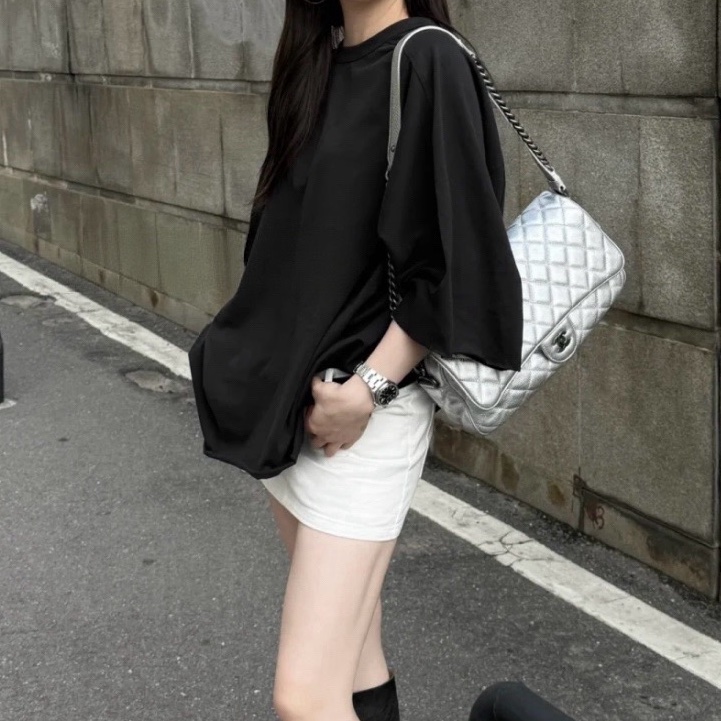 ✨Chanel easy flag 郵差法棍包 超級酷 做舊機車感 時髦太空銀🤍-1