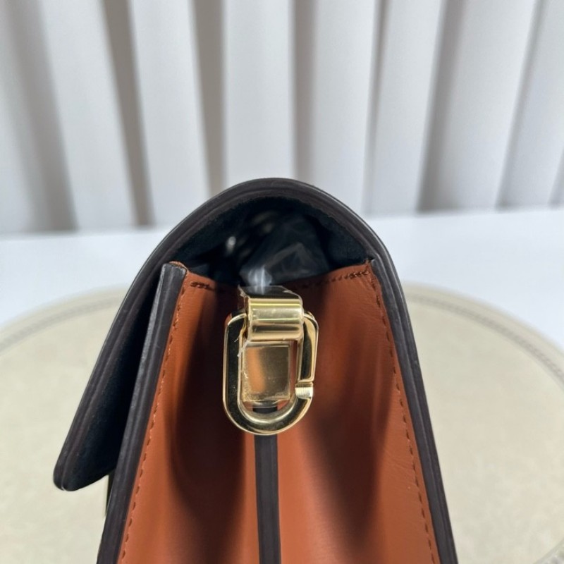 cq zyy LV路易威登 22年票 芯片款 Dauphine 達芙妮系列 小號 單肩斜挎包 焦糖老花拼色-22