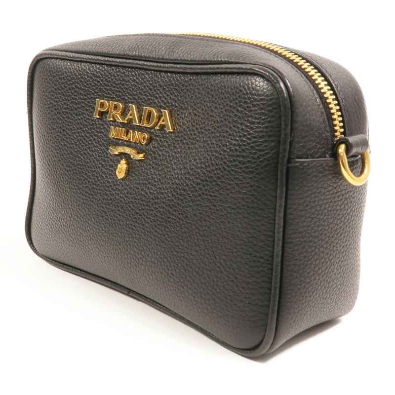 PRADA 牛皮皮革Camera Bag金扣肩背袋-2