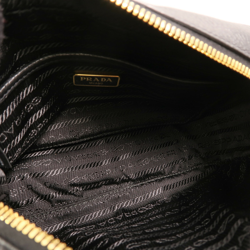 PRADA 牛皮皮革Camera Bag金扣肩背袋-4