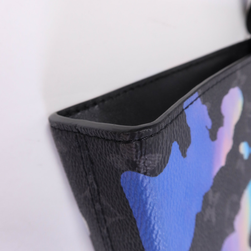 LOUIS VUITTON Monogram Eclipse Gaston Wearable Wallet銀扣肩背袋-11