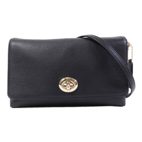 COACH 牛皮皮革Shoulder Bag金扣肩背袋