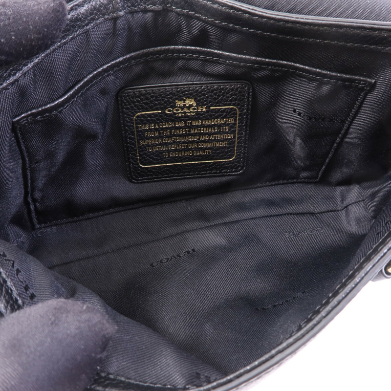 COACH 牛皮皮革Shoulder Bag金扣肩背袋-4