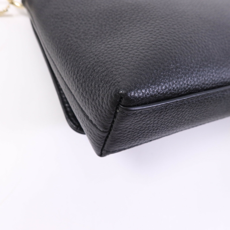 COACH 牛皮皮革Shoulder Bag金扣肩背袋-12