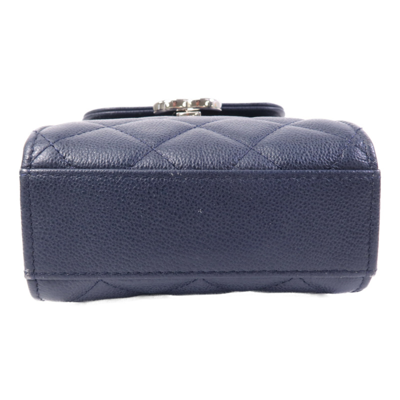 CHANEL 牛皮皮革Shoulder Bag銀扣鏈帶肩背袋-3