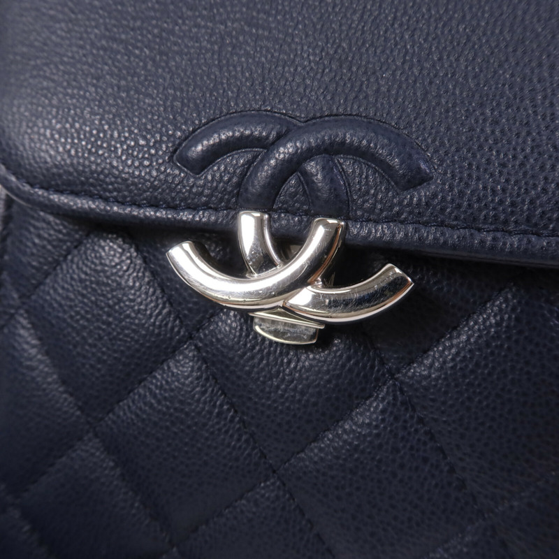 CHANEL 牛皮皮革Shoulder Bag銀扣鏈帶肩背袋-6