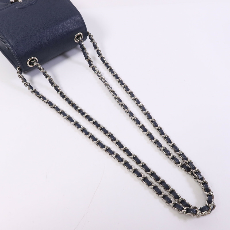 CHANEL 牛皮皮革Shoulder Bag銀扣鏈帶肩背袋-8