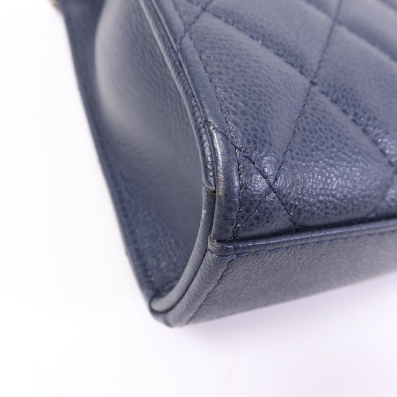 CHANEL 牛皮皮革Shoulder Bag銀扣鏈帶肩背袋-11