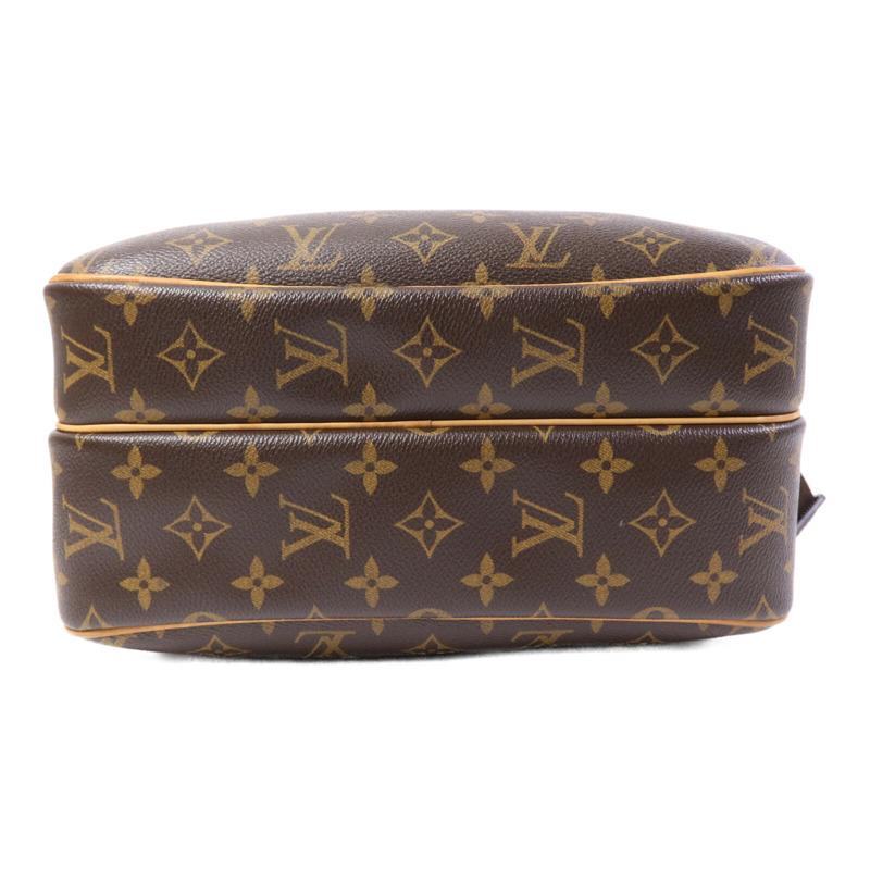 LOUIS VUITTON Monogram Reporter PM金扣肩背袋棕色-3