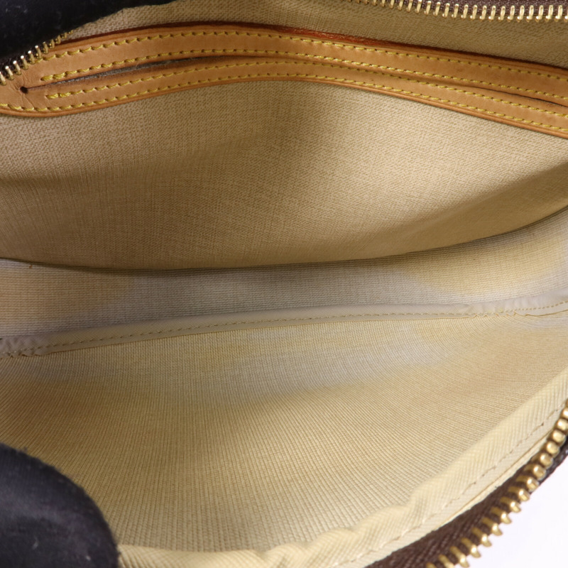 LOUIS VUITTON Monogram Reporter PM金扣肩背袋棕色-4