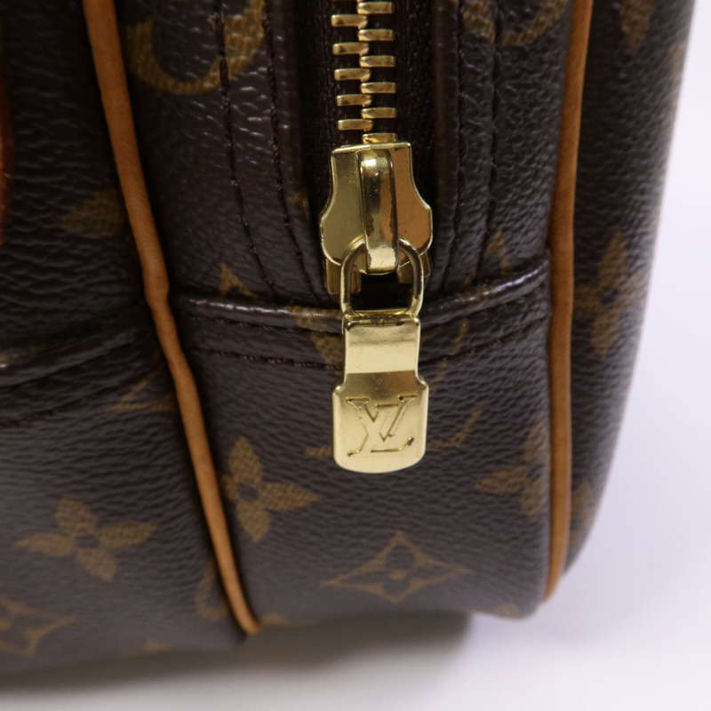 LOUIS VUITTON Monogram Reporter PM金扣肩背袋棕色-7