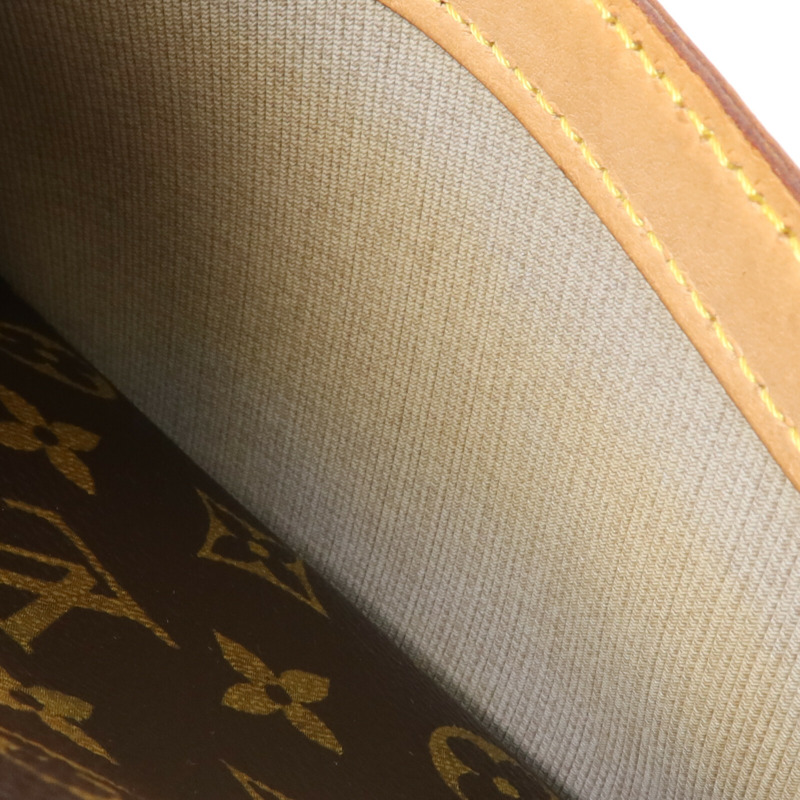 LOUIS VUITTON Monogram Reporter PM金扣肩背袋棕色-15