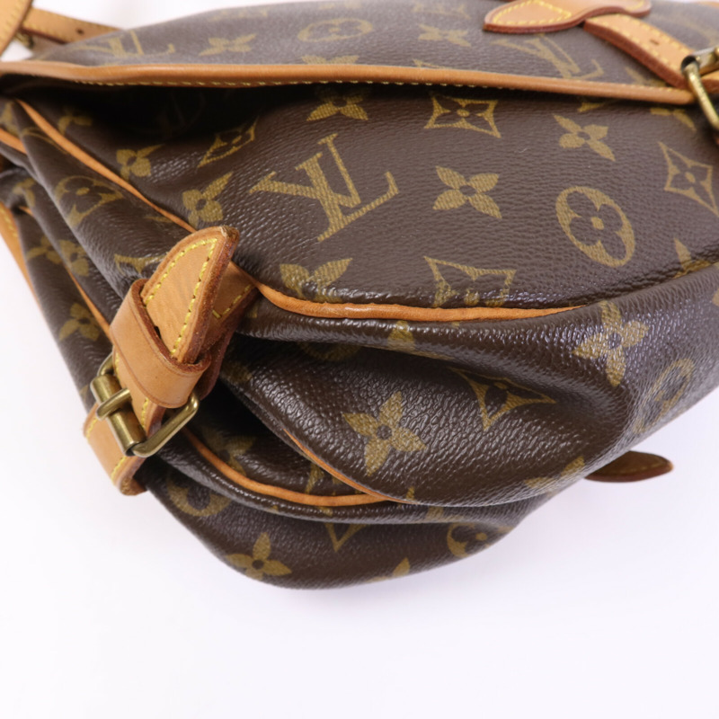 LOUIS VUITTON Monogram Saumur 30金扣肩背袋-9