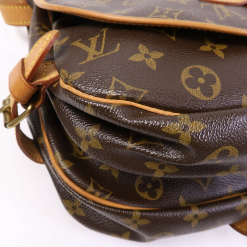 LOUIS VUITTON Monogram Saumur 30金扣肩背袋-11