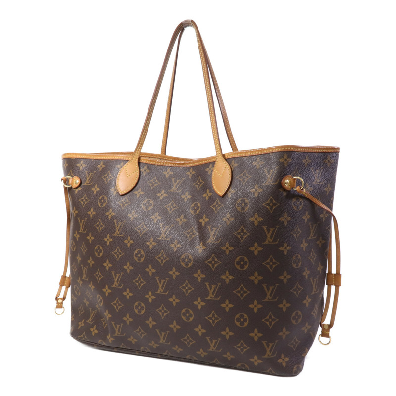 LOUIS VUITTON Monogram Neverfull GM Tote Bag金扣肩背袋-2