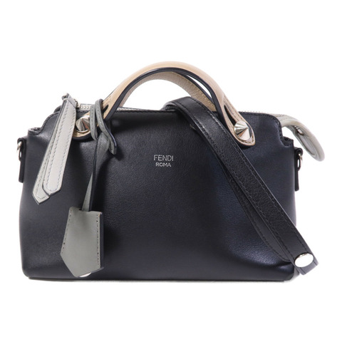 FENDI 牛皮皮革By the way mini銀扣手挽肩背兩用袋