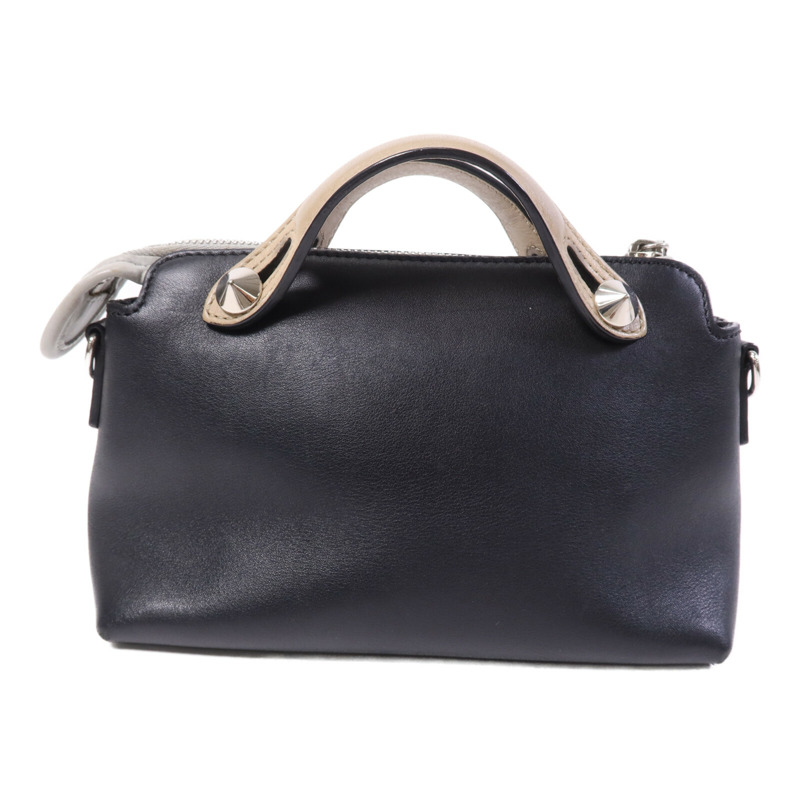 FENDI 牛皮皮革By the way mini銀扣手挽肩背兩用袋-1